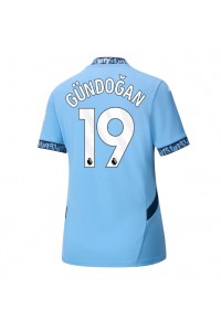 Manchester City Ilkay Gundogan #19 Voetbaltruitje Thuis tenue Dames 2024-25 Korte Mouw